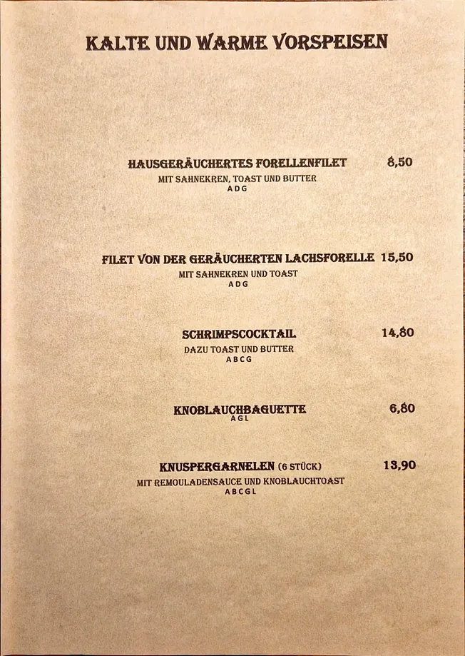 Kalte und warme Vorspeisen